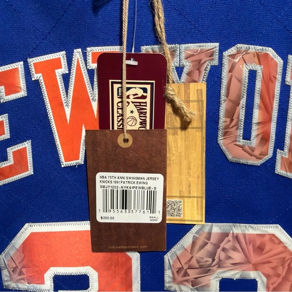 MITCHELL & NESS NEW YORK KNICKS S PATRICK EWING $200 DIAMOND 75TH ANN. JERSEY DS - Picture 6 of 8